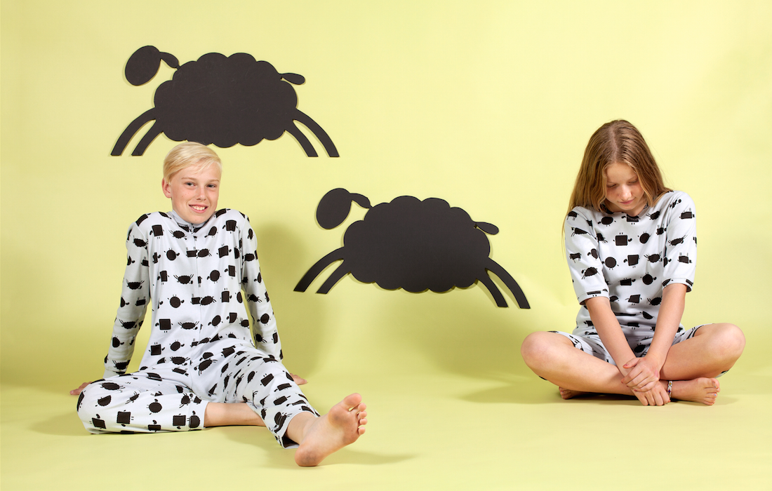 count to sheep onesie and shorties by maus house