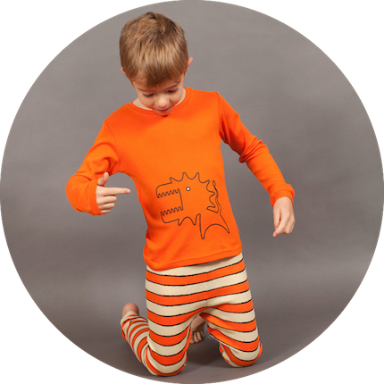 Grrreat Monster with Stripes Long Johns by maus house